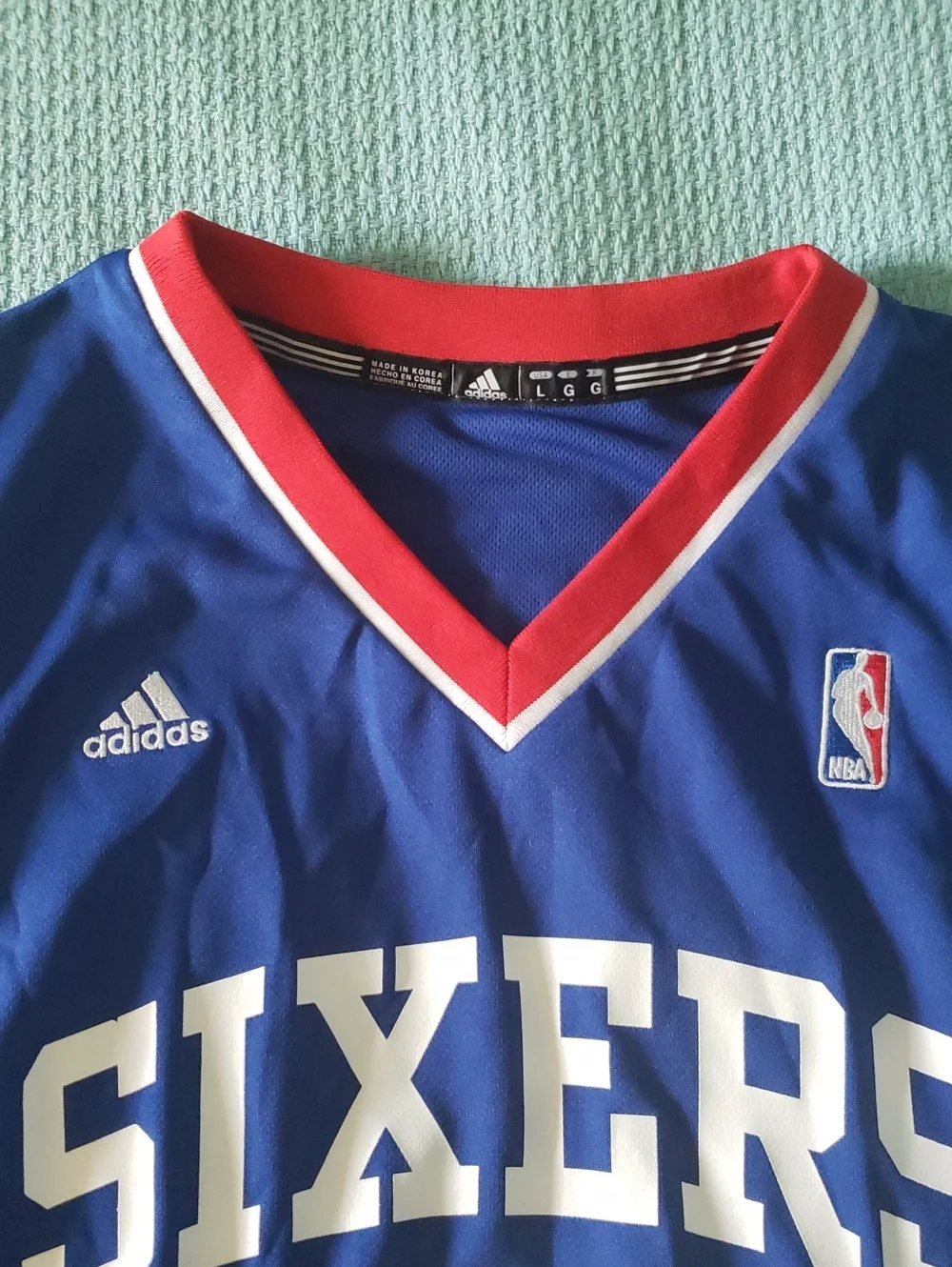 Adidas Sixers #3 Blue Basketball Jersey
